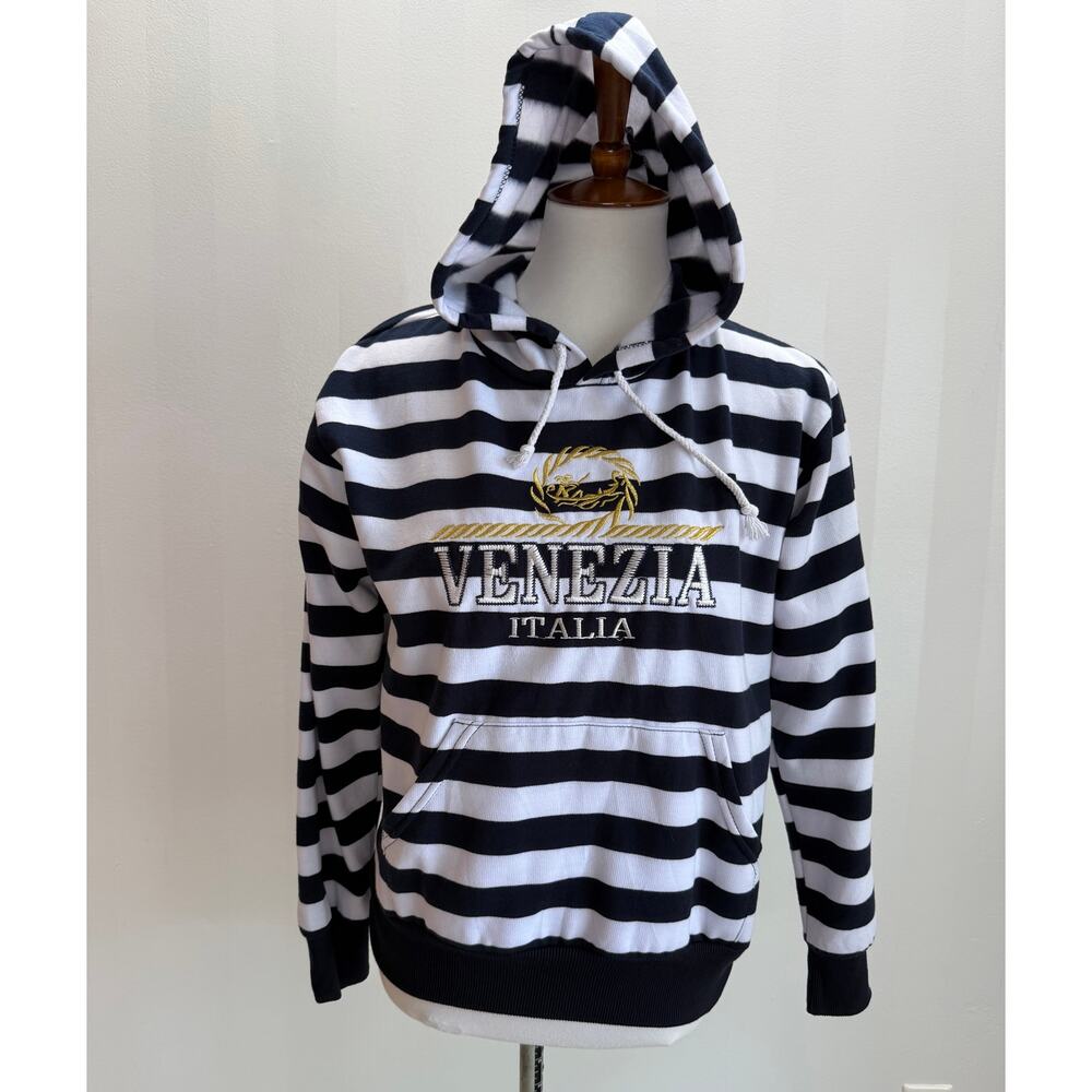 STAR VENEZIA ITALIA Nautical Striped Hoodie Sweatshirt Sz S